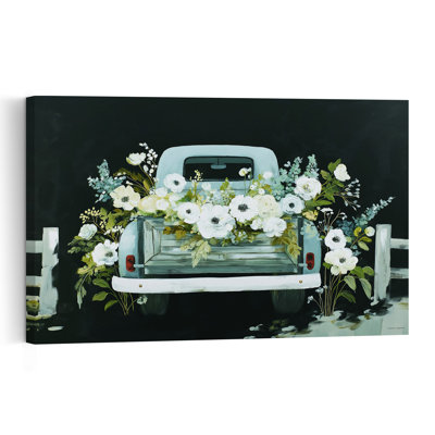 Blossoms On Board Modern Abstract Landscape Nature Wall Art Print 1 Piece Wrapped Canvas Wall Art