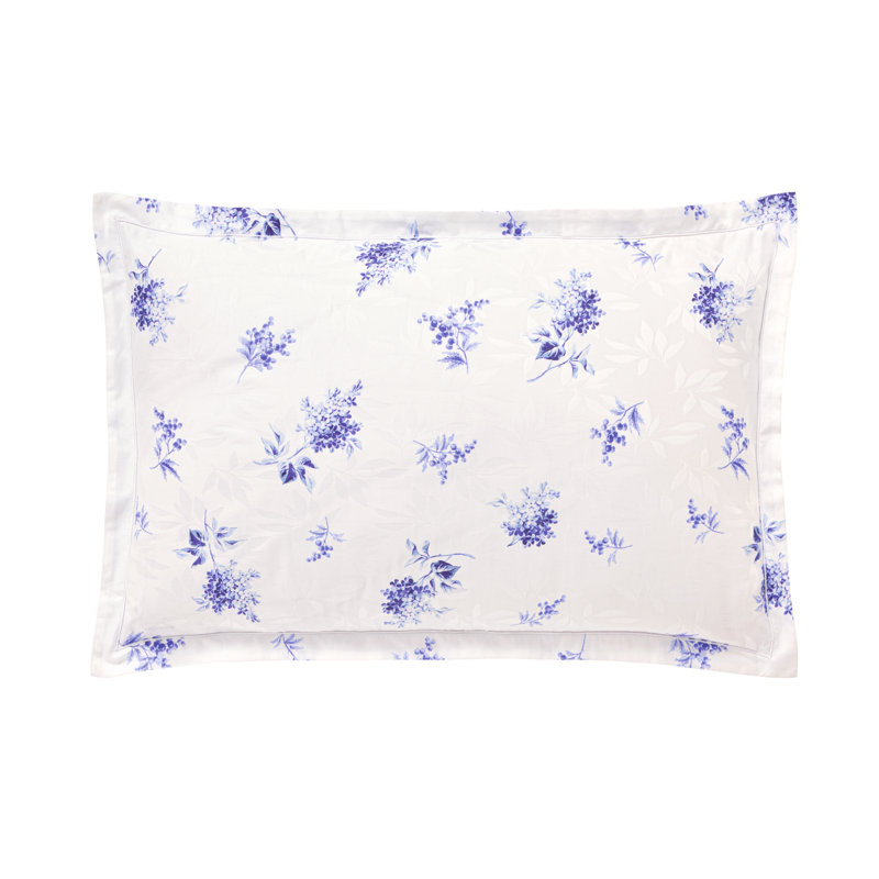 Cristal Euro sham, Cristal, Standard, White; Blue
