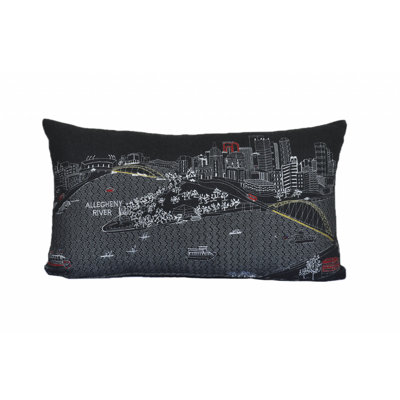 Coussin lombaire 24 po Pittsburgh Nighttime Skyline