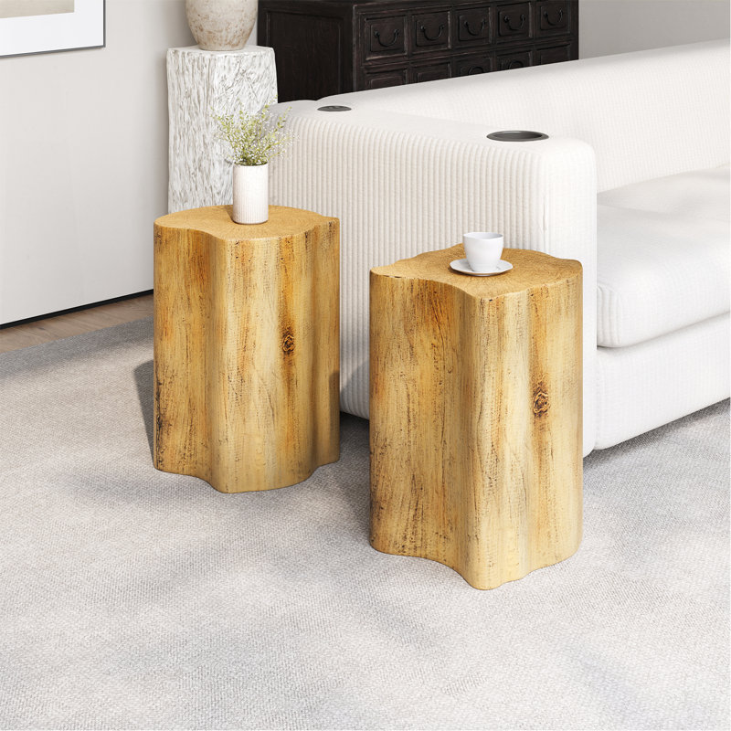 Table de bout 2-en-1 Mgo, Naturel