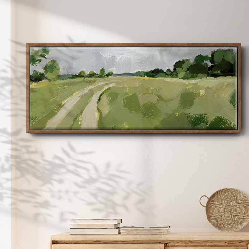 " Meadow Trail I ", 24" H x 60" W x 1.5" D, Walnut