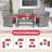 8 Piece Patio Furniture Set Outdoor Wicker Conversation Set w/ Tempered Glass Coffee Table-122751615