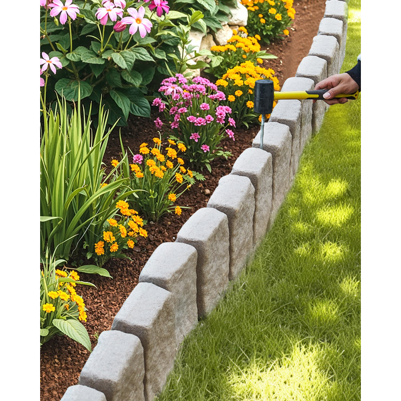 23cm H x 120cm W Polyethylene Plastic Lawn Edging