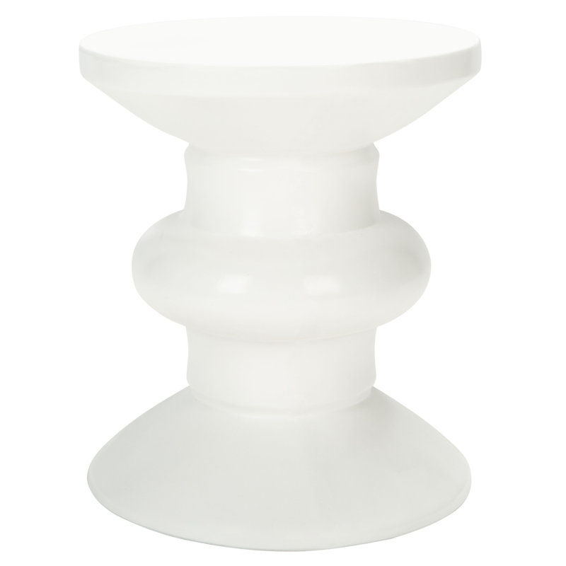 Dali Outdoor Round Side Table, White