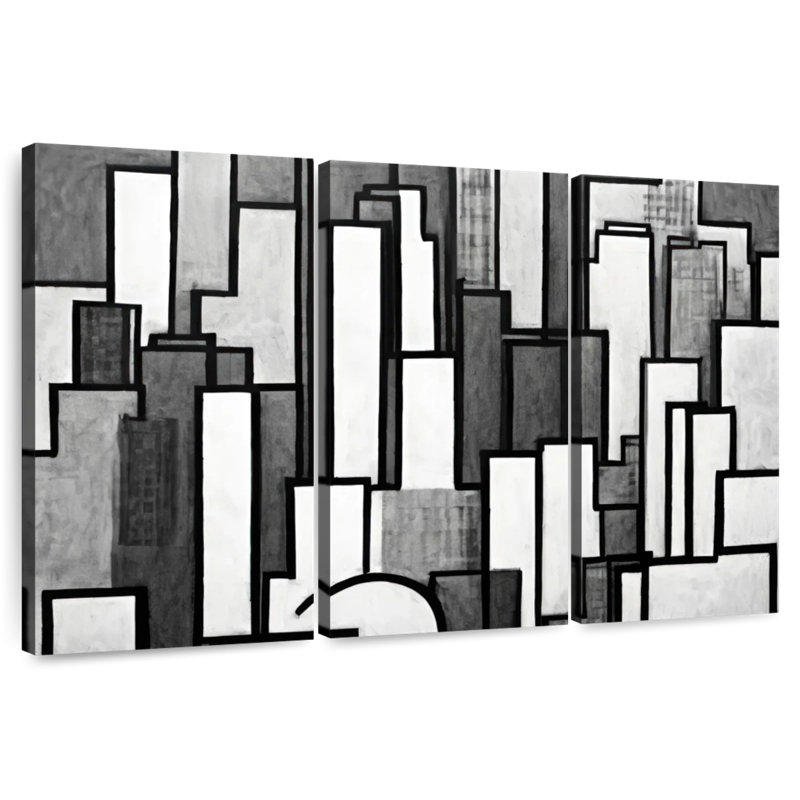 Aime Atlanta Cityscape BW, H 32 po x l 50 po