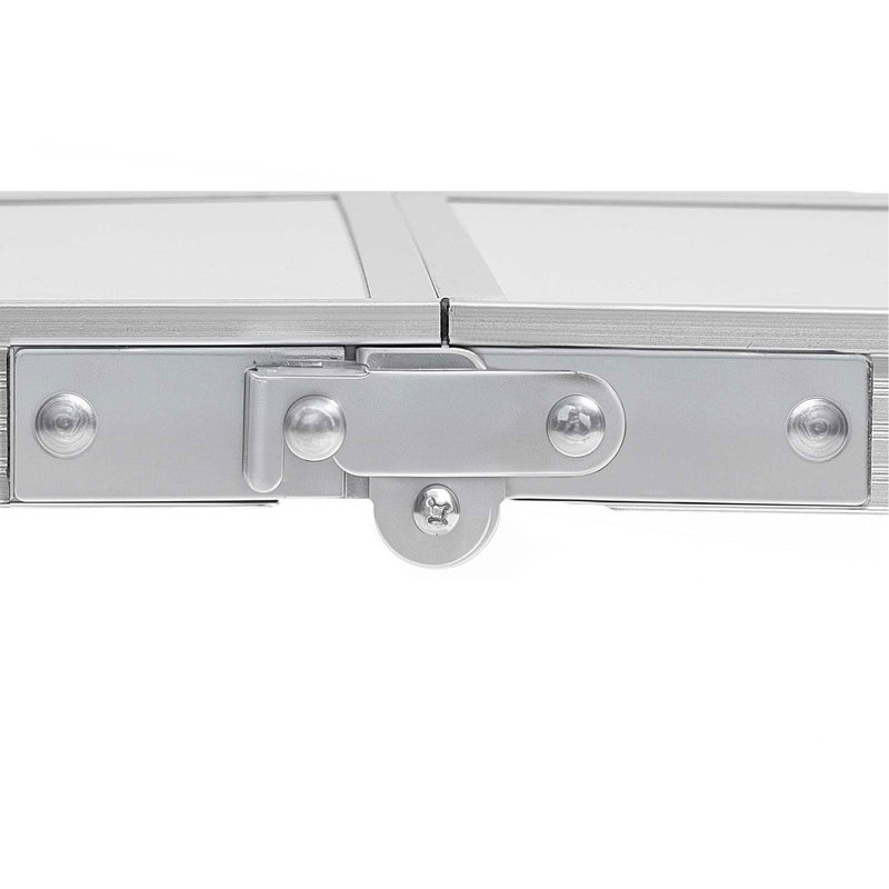 Table de camping pliante portative en aluminium 2 pi, Argent