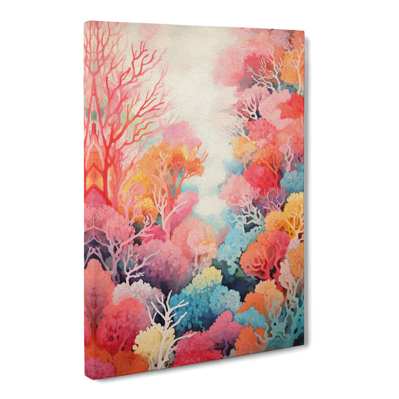 Coral Action Painting No.2 - Print, 76cm H x 50cm W x 3cm D