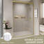 Double porte de douche coulissante, porte de salle de bain semi-sans cadre avec cadre en aluminium-123272697