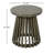 Round Wood Coffee Table In Grey, 17.84 - Inch Height, Suitable For Balcony Relaxation Outdoor Tall, Build, Fits Lounge Chairs
