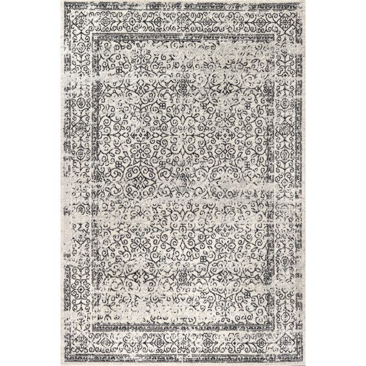 Attie Filigree Gray/Black Rug