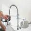 360° Pull Out Kitchen Mixer Tap Dual Spout Spray Single Lever Modern Mono Chrome
