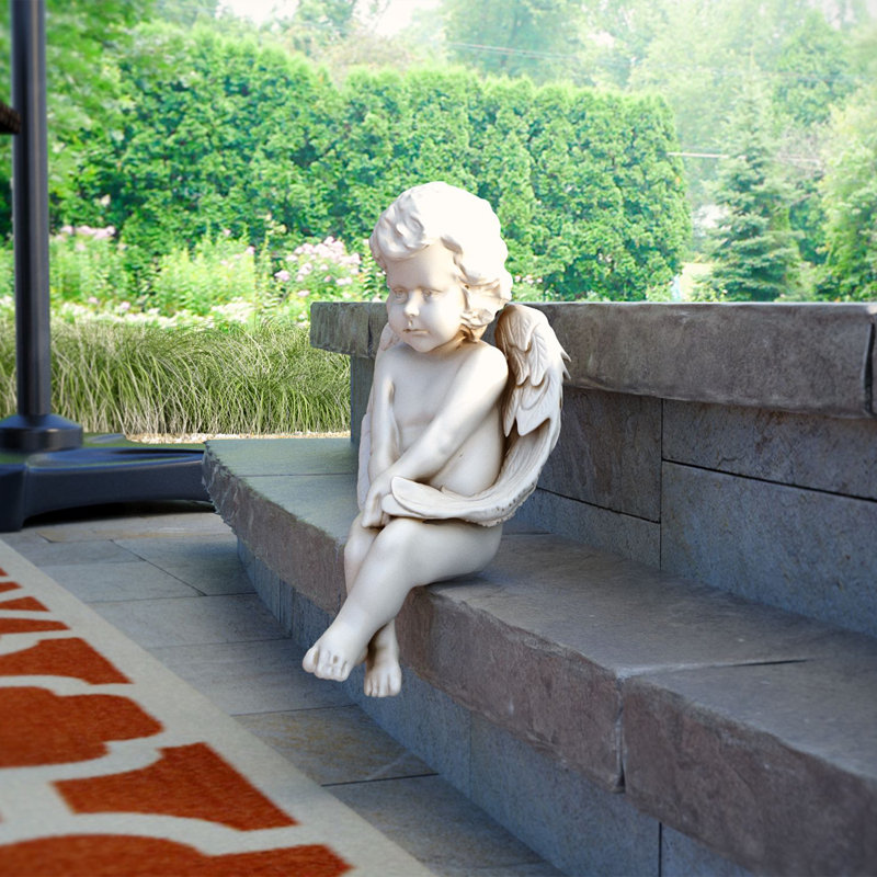 Statue ange de méditation
