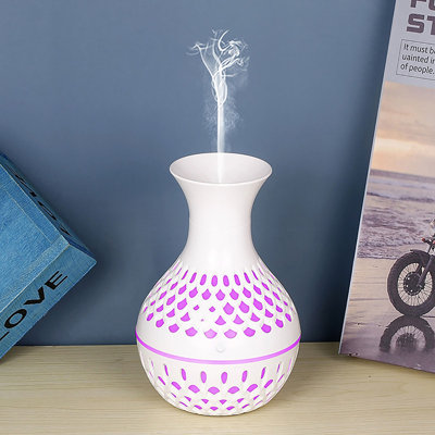 Hollow Wood Grain Lighting Desktop Small Humidifier Aromatherapy For Home And Office Use