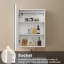 W H Wall Frameless Medicine Cabinet Mirror-121764015