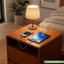 Table de chevet moderne 20 "avec 2 tiroirs et 2 tablettes Table de chevet Mid Century