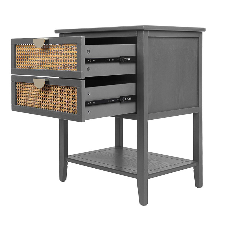 Table de chevet Azmeer, gris