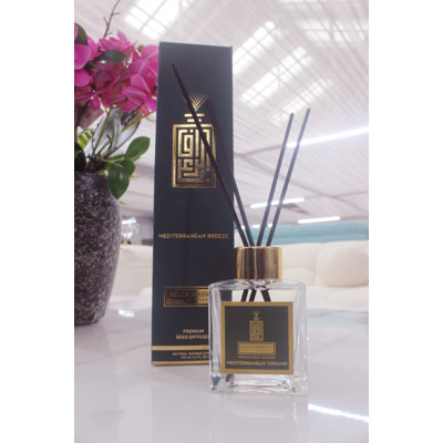 EcoFurn Reed Diffuser Scent & Natural Sticks 100 ml – No Power Needed, Elegant Glass Bottle, Made in France