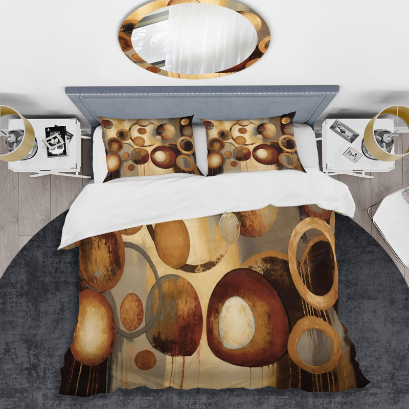 Ensemble de housse de couette abstrait Aged Barrel Universes III - Abstract