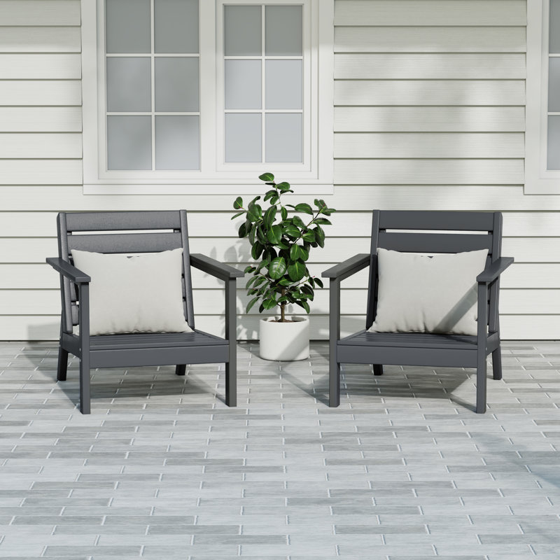 Deep Seating Chair (Set Of 2), Gray