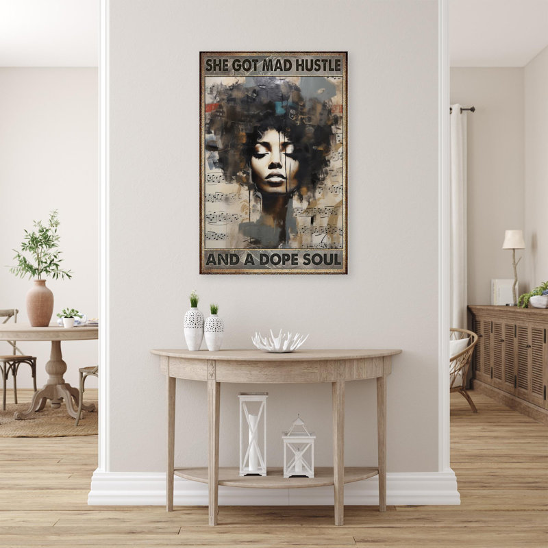 Malcon Music She Got Mad Hustle On Canvas Print, H 20 po x l 16 po x P 1,25 po