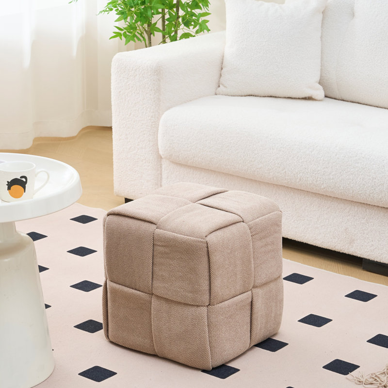 Upholstered Ottoman, Brown