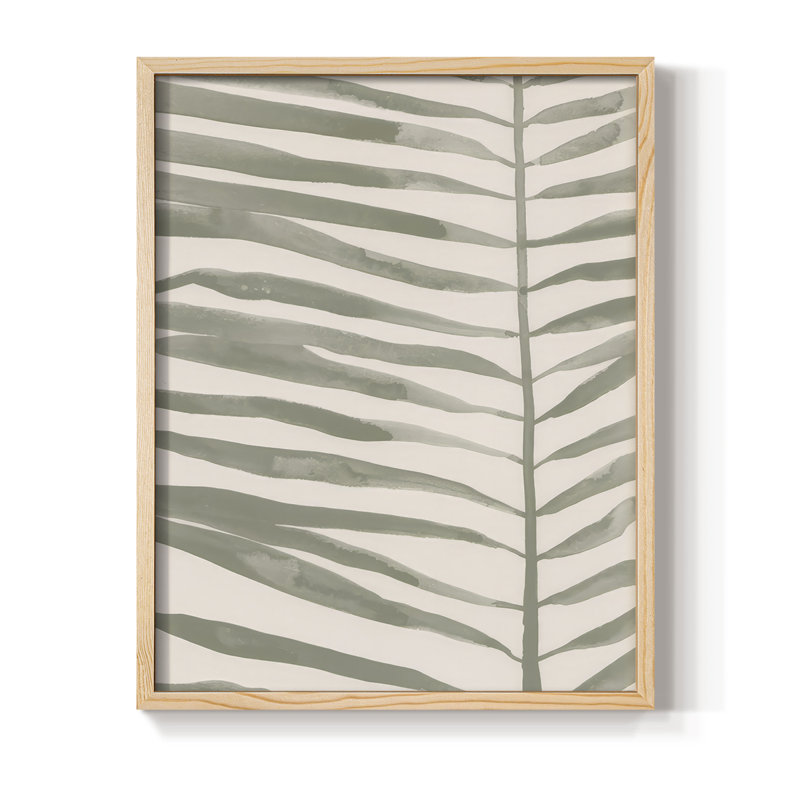 «Frond Fingers II», reproduction encadrée - bois massif, Natural, 11" H x 9" W