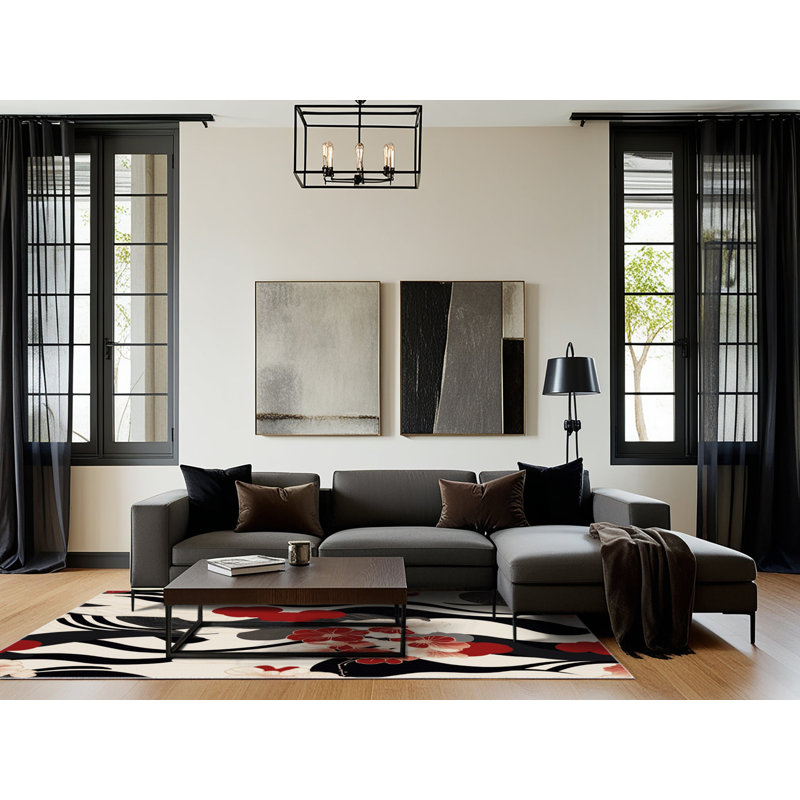 Cherry Horizon Rug, Rectangle 2' x 3'