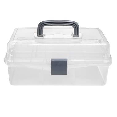 First Aid Craft 2-Tier Trays Supply Storage Box Plastic Crate Case Rebrilliant