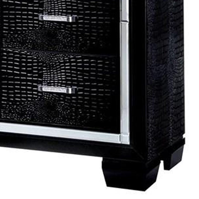 Commode standard 9 tiroirs Maylyn, Noir