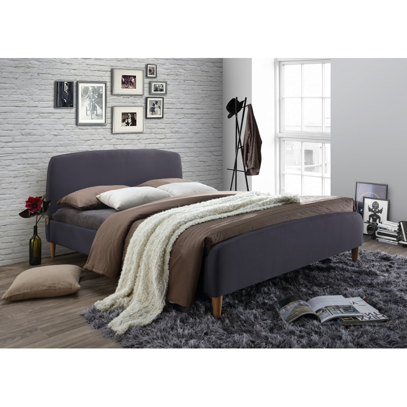 Morin Upholstered Bed, Dark Grey, Kingsize (5')