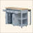 Kitchen Island With Extendable Dining Table, Rubber Wood Veneer Kitchen Table With Internal Storage Rack, Power Outlet, Kitchen Island With Storage 2 Drawers 2 Cabinet-96012791