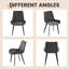 Ensemble de 6 chaises de salle à manger, chaises de cuisine et de salle à manger minimalistes, siège rembourré en similicuir et pieds robustes en métal-492872878