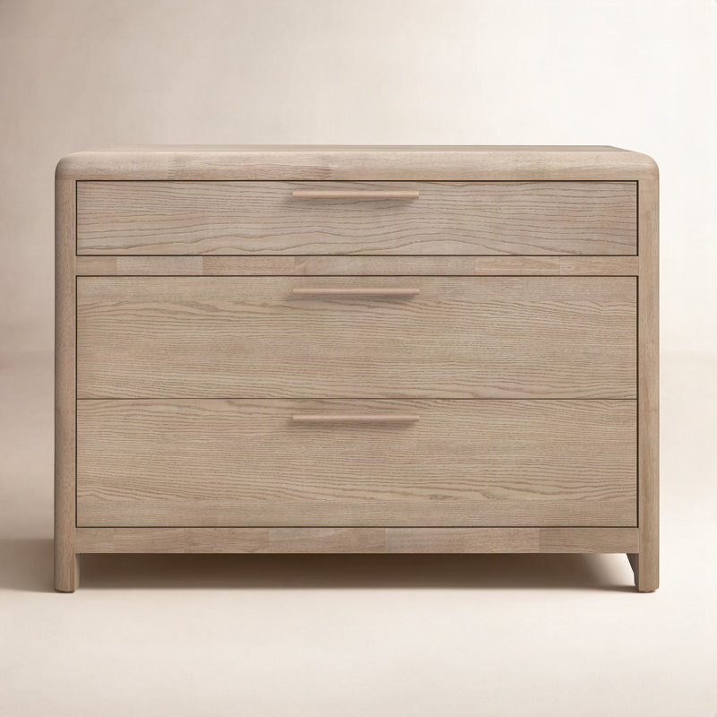 Furano 3-Drawer Solid Wood Gentlemens Chest