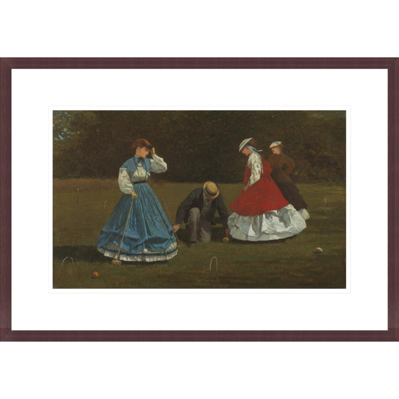 «Croquet Scene» par Winslow Homer, impression giclée sur cadre, H 15,49 po x l 21,75 po