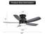 107Cm 5-Blade Modern Ceiling Fan Light With 6-Speed Adjustable Wind Speed-1366992576-1366992577