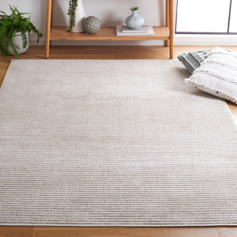 Antenor Power Loomed Polyester Area Rug in Beige, Rectangle 8' x 10'