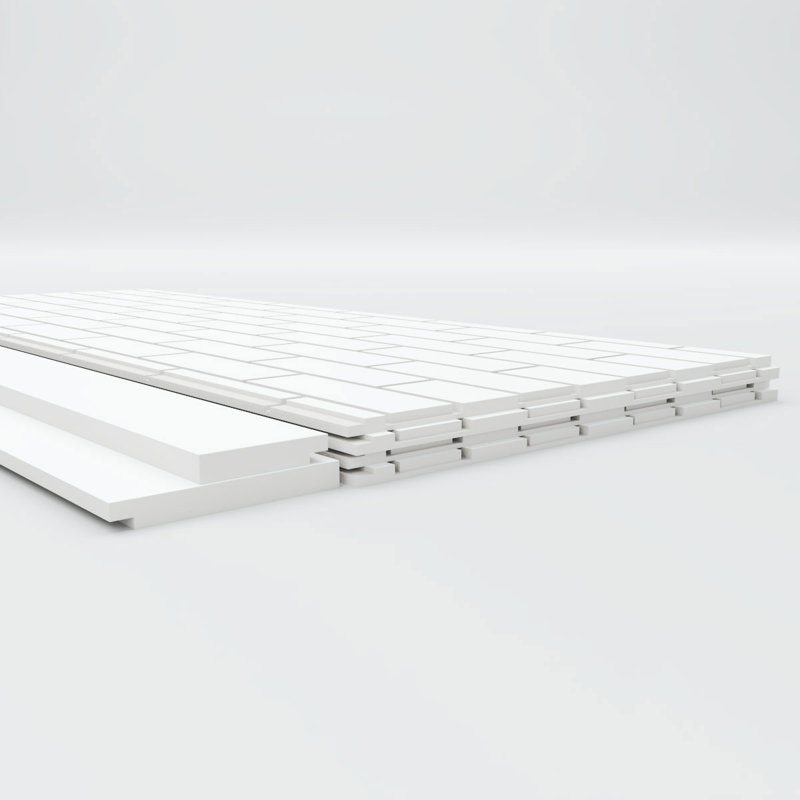 Ensemble de lambris en PVC Subway Brick, H 44 po x l 94,5 po x P 0,625 po