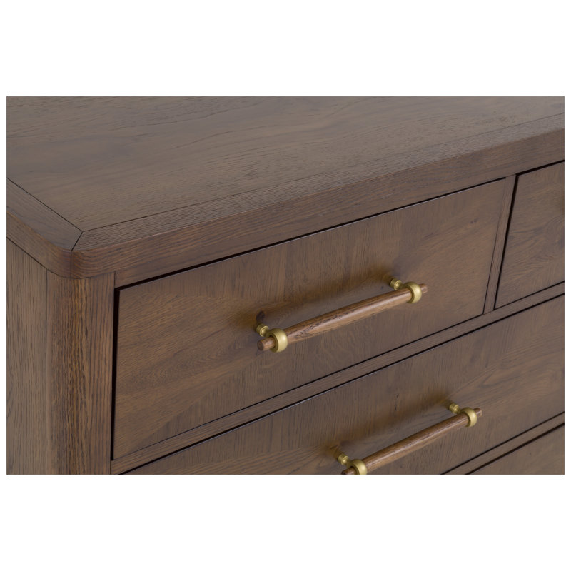 Maxwell 7 - Drawer Solid Wood Dresser, Caramel