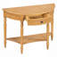 Console demi-lune avec tiroir et tablette - table d'appoint rustique, table de canapé pour l'entrée, le salon, le couloir et le vestibule-604881419-604881421