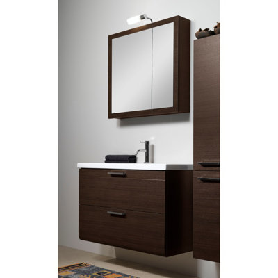 Ensemble de meuble-lavabo simple 39 "avec miroir Luna