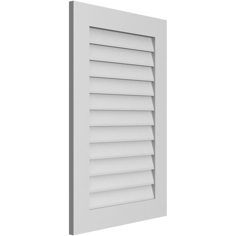 Vent à pignon rectangulaire en uréthane non-fonctionnel, H 36 po x l 24 po x P 1 po