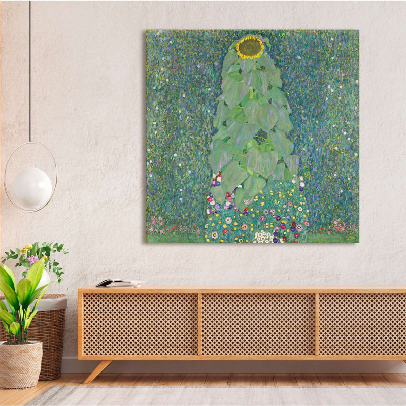 Sunflower by Gustav Klimt - Wrapped Canvas Print, 50cm H x 50cm W