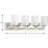 4-Light Brushed Nickel Bath Vanity Light with Etched Glass Shades-692937639