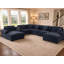 Canapé d'angle surdimensionné 8 places en chenille effet nuage avec deux poufs, deux porte-gobelets, rangements et ports USB-71221213