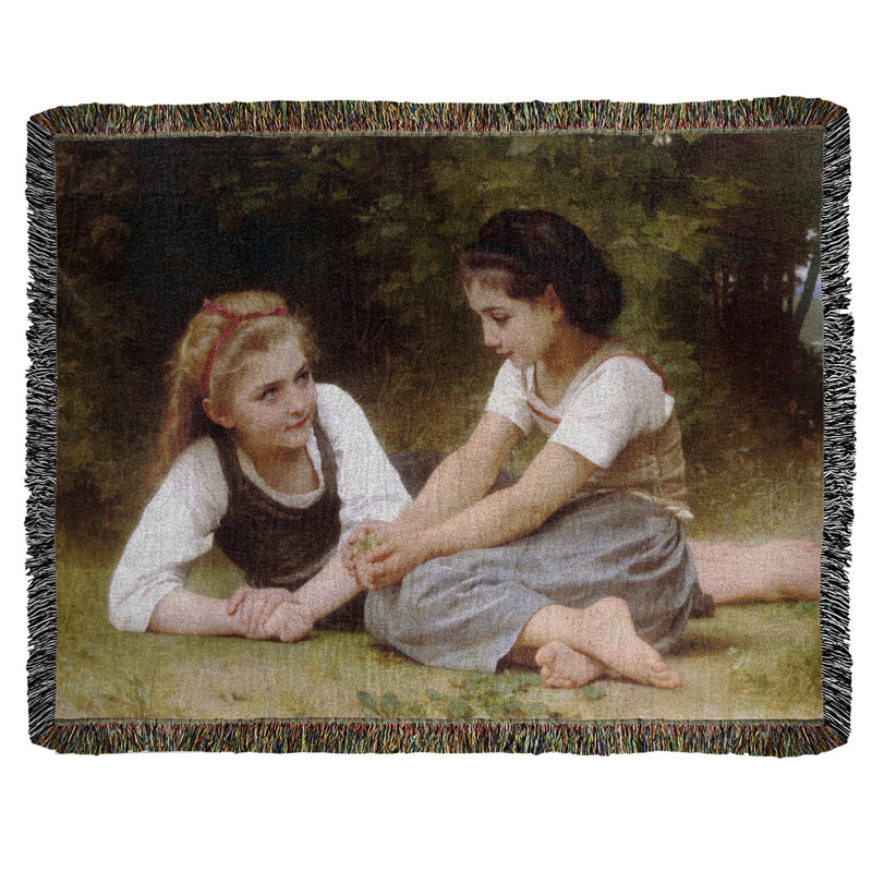 Jeté en coton william-adolphe bouguereau the ecrou gatherers