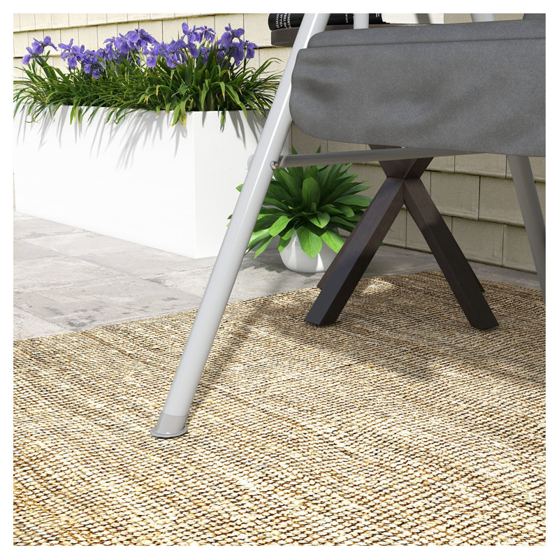 Balancelle de porche Outsunny pour 2 personnes avec support, auvent, table de rangement et porte-gobelets, coussins en polyester gris pour terrasse et jardin