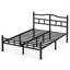 Metal Bed Frame With Headboard-1241608707