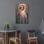 «Flamingo and Tulip Abstract» par Momart, art mural en métal-537852629