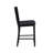 Wood Panel Back Metal Leg Stool with Faux Leather Cushion-70970173