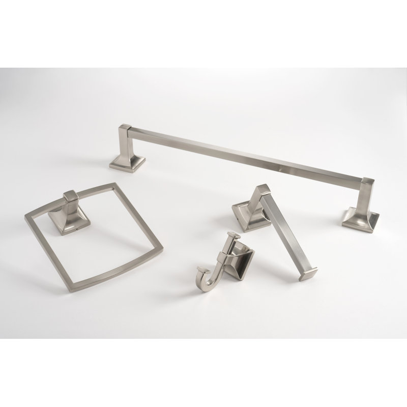 Studio Collection Towel Bar - 26-1/8 " x 2-1/8 " Satin Nickel - Transitional Bathroom Accessory, Satin Nickel
